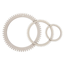 3Pcs Round Wooden Knitting Loom Set Beige for Rug Crafting At Home