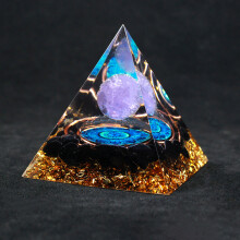 Energy Generator Orgone Pyramid Crystal Healing Spiritual Item Chakra Healing Aura Cleansing Meditation Kit Positive Energy Handmade Product