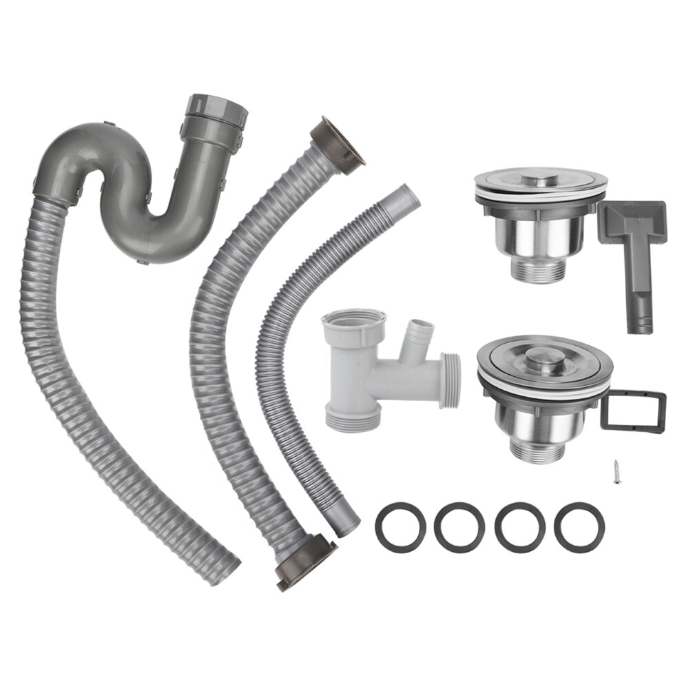 Effective Drainage System, Durable Construction Sink Drain Kit, Stretchable And Bendable For Optimal Sink Performance 9773935163980