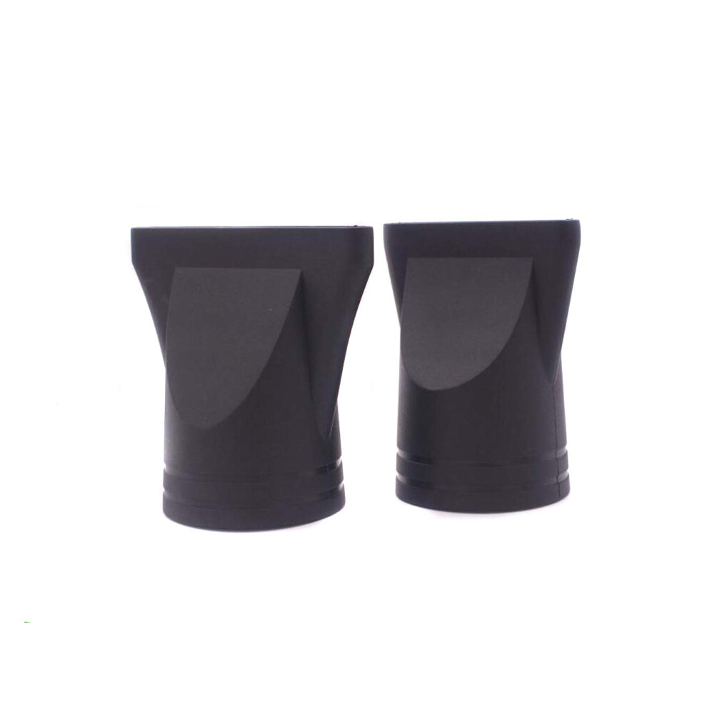 Black 2Pcs Hair Dryer Nozzle Concentrator Set 4.5Cm 4.6Cm For Precision Airflow And Faster Styling