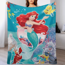 Disney Prinzessin Arielle und Freunde Weiche Seidendecke 102 x 76 cm