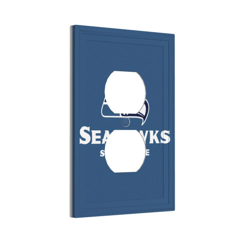 Φώτα Seahawks με μονό δερμάτινο πλαίσιο με ρωμαϊκό πλαίσιο, πάνελ τοίχου, μονό 1