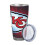 Θερμός από ανοξείδωτο ατσάλι KC Chiefs με θέμα την ομάδα ποδοσφαίρου 20oz με καπάκι και 2