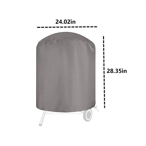 Capa para churrasqueira Kettle BBQ, capas redondas para churrasqueira a carvão compatíveis com 28/35 polegadas, capa defumadora resistente e 2