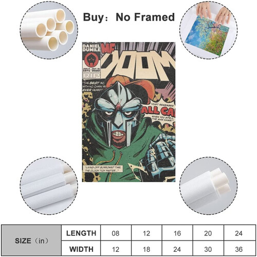 Aaroca ENYPOLIS MF Doom Ρετρό Αφίσες & Εκτυπώσεις σε καμβά, Αφίσα τοίχου για διακόσμηση 2