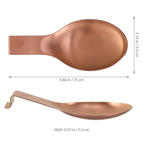 1Pc Practical Stainless Steel Spoons Pad Spoon Mat Simple Design Spoon Holder 1