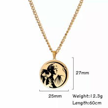 RSAMD görög mitológiai medál nyaklánc rozsdamentes acél medálok ékszerek Vintage Choker-ARTEMIS-G