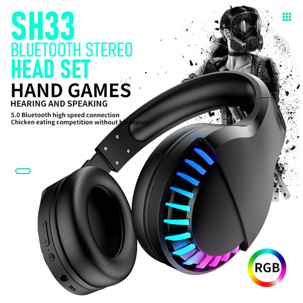 Txmfgh Wireless Gaming Headset Sh33, 2.4Ghz & Bt, 24H Battery, Cvc8.0 Noise Reduction, Rgb, Compatible With Ps5, Pc, Mobile 9164030169005