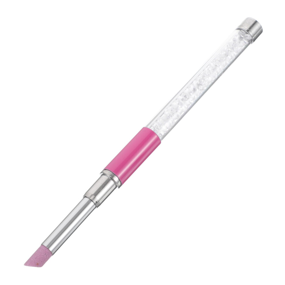 Quartz Nail File Pen Cuticle Remover with Pumice Stone for Smooth Polishing and Dead Skin Removal
