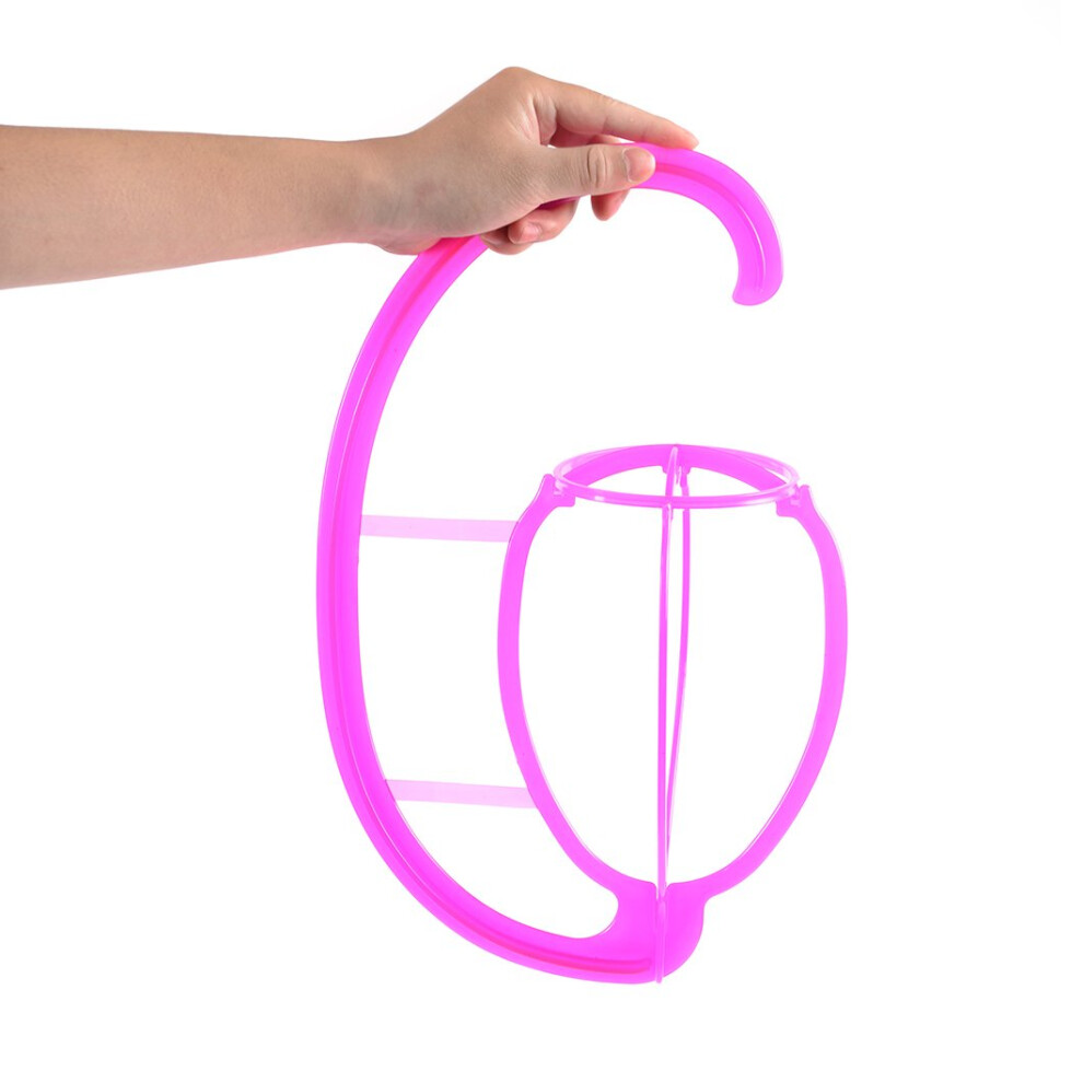 Unisex Pink Collapsible Wig Stand And Hanger Â Preserves Shape, Fast Drying, Spacesaving Holder For Wigs And Hats