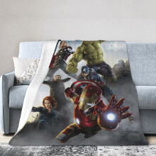 Deka s motivem hotelu Captain America, anime deka do postele, deka na pohovku, ultra měkká fleecová deka do ložnice a obývacího pokoje, 60x50