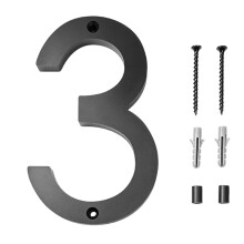Modern Floating House Number Creatives Digital House Number Acrylic Full Black