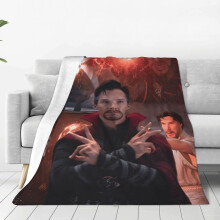 Couverture Doctor Strange, motif anime mignon, compatible Marvel, en flanelle ultra douce, 152 x 127 cm, légère et confortable, idéale comme