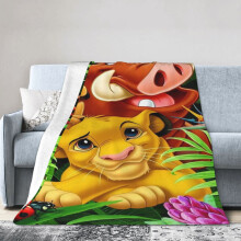 Plaid Le Roi Lion, couverture de voyage en peluche, pour chambre, salon, canapé ou bureau