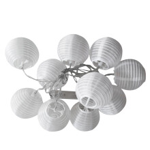 Verlichting voor huisinrichting: Lantaarn lichtslinger met 10 LED's, lantaarnbolvormige lampen voor decoratie in de tuin.