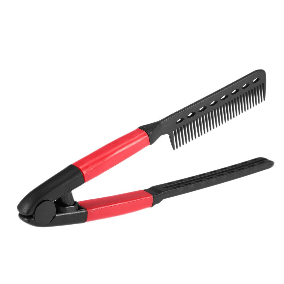 Unisex Hair Straightening Comb With Foldable Design For Fast Styling, Portable Hair Straightener For Travel