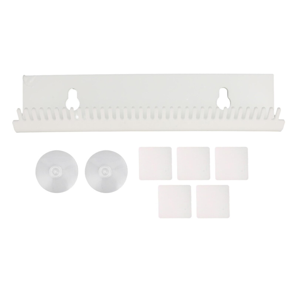 Hair Extension Holder with Secure Dual Suction Cups, Acrylic Wall Mount Organizer for Styling, White