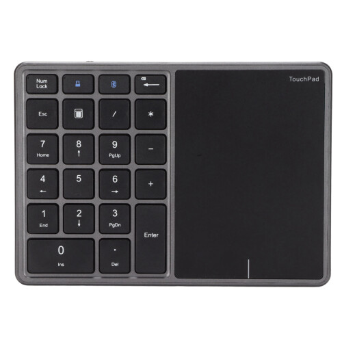 Tastierino numerico wireless portatile a 22 tasti con Bluetooth 4.2 per laptop, PC e computer desktop (nero) 1