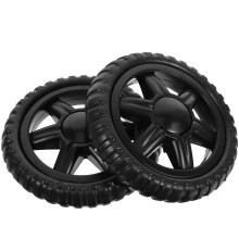 2 peças de rodas pequenas com polia para reboque, carrinho de lixo, rodas para cadeira de rodas, pneus de reposição para compras, ferro pesado