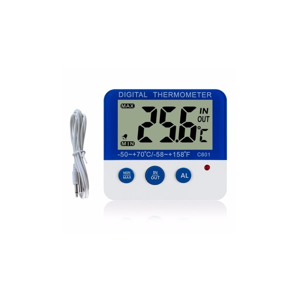 Digital Refrigerator Thermometer with Alarm, Max/Min Temp, LCD Display. Compatible with Freezers & Indoor/Outdoor Use [C]