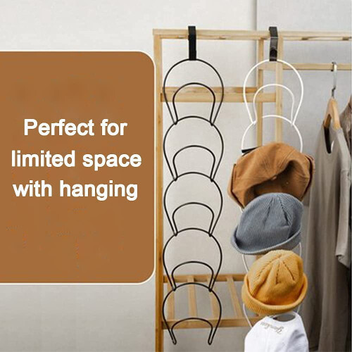 Sunjoy Tech Cap Rack - Κρεμαστή βάση 5 δακτυλίων για καπέλα μπέιζμπολ, κασκόλ, τοποθέτηση σε 1