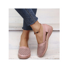LUXUR Damen-Slipper, flache Schuhe zum Hineinschlüpfen, runde Zehenpartie, atmungsaktiv, breite Passform, bequeme Loafer, Größe 9