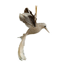 Simulation Hummingbird Ornaments, Glitter Foam Pink Feathered Birds for Christmas Tree, Home, Party, Wedding Decor