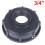 Conexões para tanque IBC S60X6Tampa para 1/2" 3/4" 1" Ada conforme a imagem 3/4 polegadas 1