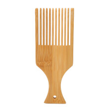 Bamboo Wide Tooth Comb and Hair Pick for Curly Hair and Beard Detangling Beard Shaping 5.9in