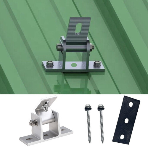 Solar Panel Rotatable Elevation With Angle Bracket Roof Mounting Attachment 2