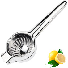 Citronpresser i rustfrit stål, håndpresser, manuel citruspresser til juice af citroner og limefrugter, appelsiner og grøntsager, skridsikkert greb