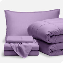 Bare Home 5-delt seng-i-pose - twin, lavendel med lavendel lakensett