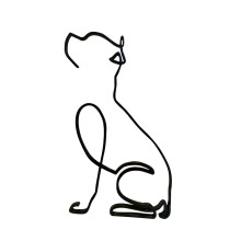 Enfeites decorativos de cachorro, escultura minimalista de arte, presente personalizado, decoração de metal para casa, escritório, mesa, objetos