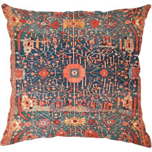 Boho-tyynynpäälliset 20x20 tuumaa, vintage-mattokuvio, punaoranssi antiikkinen etninen koristeellinen neliötyynyliina, yhteensopiva boheemin