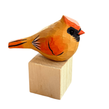 Handgefertigtes Kardinalpaar aus Holz – Rustikale Vogelfiguren für Zuhause und als Geschenk