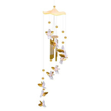 Bühne, Terrasse, Büro, Liebesengel, Amor-Windspiel, Röhren-Hängeornament, Haus, warmes Geschenk, Heimdekoration - Gold