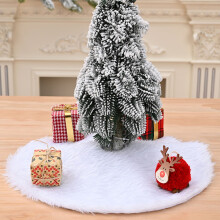 D-GROEE Mini Fustă de Brad de Crăciun, 15 Inch, Fustă de Brad de Crăciun în Miniatură, Decor pentru Crăciun, Anul Nou, Petrecere, Ornamente