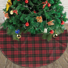 Jupe de sapin de Noël, 76 cm, à carreaux rouges, pour décorations et ornements de Noël