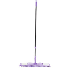 XIAOLE Heavy Duty Flip Mop, 17" Flat Dust Mop with Washable Chenille Pad, Dual-Action Wet Dry Mop for Hardwood, Laminate, Ceramic, Marble, Tile