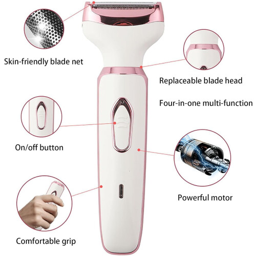 Ηλεκτρική ξυριστική μηχανή Comfort4in1 για γυναίκες, αποτριχωτική μηχανή σώματος, 1