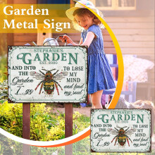 YiFudd Personalized Garden Floral Art Find My Souls Custom Classic Metal Sign