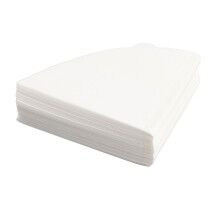 Fyearfly Lot de 100 filtres à café blancs jetables en forme d'éventail, compatibles avec les filtres à café V60, 14 x 10 cm