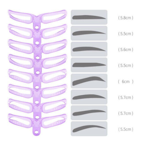 Handheld Eyebrow Card Reusable Eyebrow Drawing Shaping Templates Handheld Makeup Tools 2