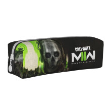 Call Of Duty Modern Warfare Pen Pouch, Compatible with Fountain Pens, Markers, Makeups, Coins - Black Leather Pencil Case, Portable Zipper Gift for