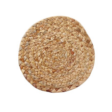 Seewan Round Woven Placemats for Dining Table,Water Hyacinth Straw Braided Placemat,Heat Resistant Non-Slip Weave Placemats Handmade