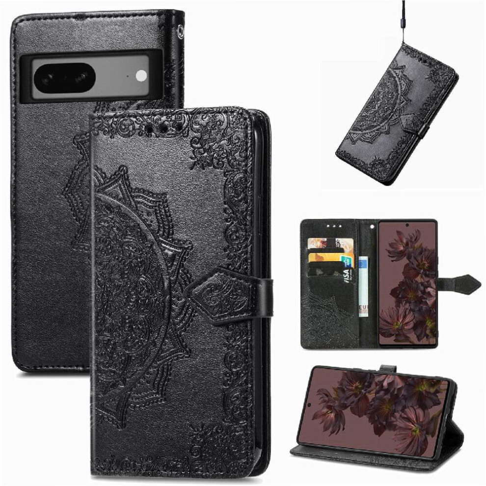 Case For Google Pixel 7 Shockproof Simple Business Flip Cover Leather Case Exquisite Pattern 9340258037344