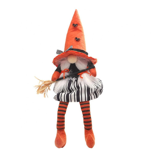 Halloween Gnome Λούτρινο Διακόσμηση Φθινοπωρινή Σουηδική Κούκλα Απρόσωπη Φθινοπωρινή