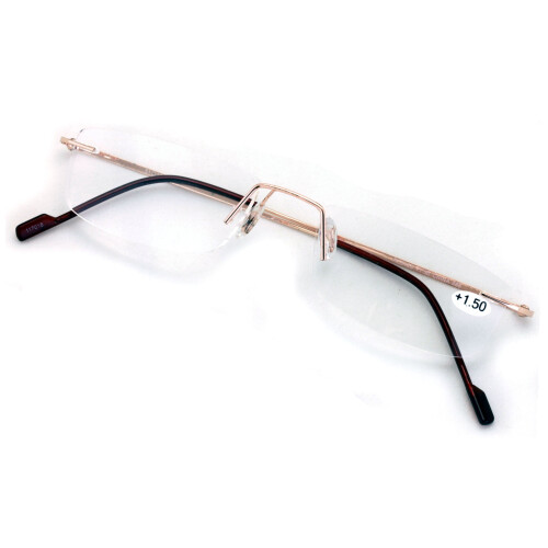 Γυαλιά ανάγνωσης χαμηλού προφίλ, full rimless, ελαφριά, λεπτά και κομψά - Λεπτά, κομψά