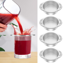 Colador de acero inoxidable 304 para latas de atún, 8 piezas, con mango antideslizante, compatible con verduras y legumbres enlatadas.