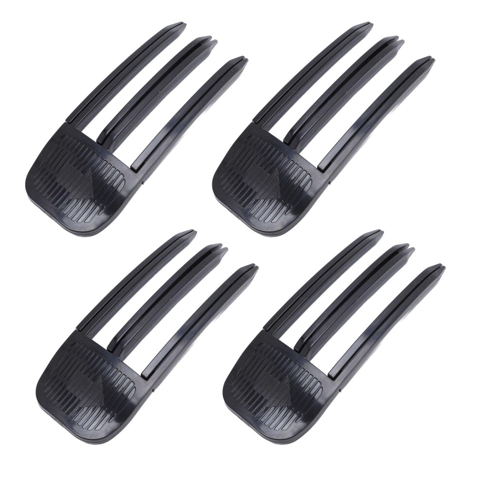 Unisex Black Bangs Hair Clips 4Pcs No Crease Volume Lift With Hair Styling Comb For All Hair Types